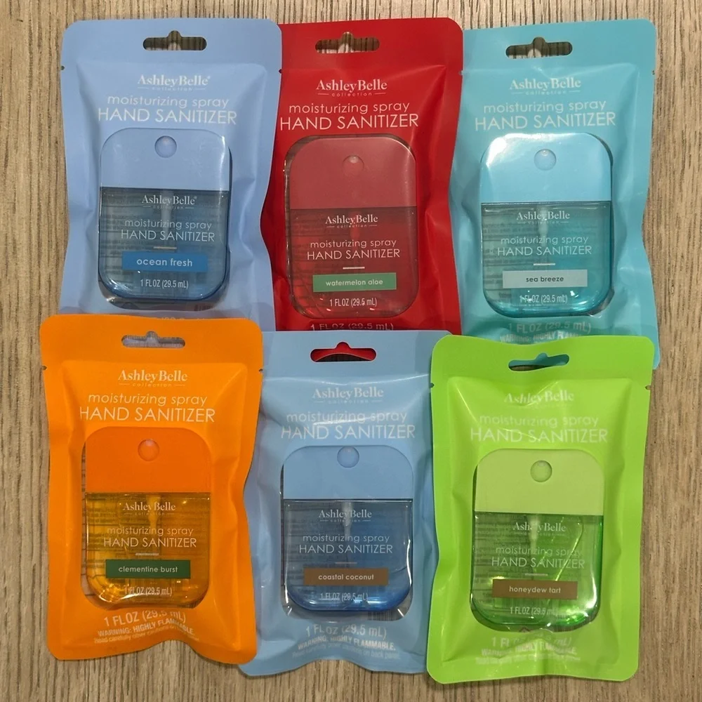 Kids Moisturizing Spray Hand Sanitizer Pack - 6 Assorted Colors